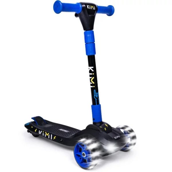 Kimi 3 Wheel Electric Scooter for Kids and Toddlers Ages 2-9, Premium Front Light and Wheel Lights, Folding , 10 Miles Range Assembled 25"