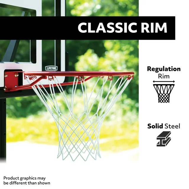 Lifetime Adjustable Portable Basketball Hoop, 46 inch Polycarbonate