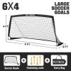 RUNBOW 6x4ft Portable Kids Soccer Goal for Backyard Goals Foldable Soccer Net with