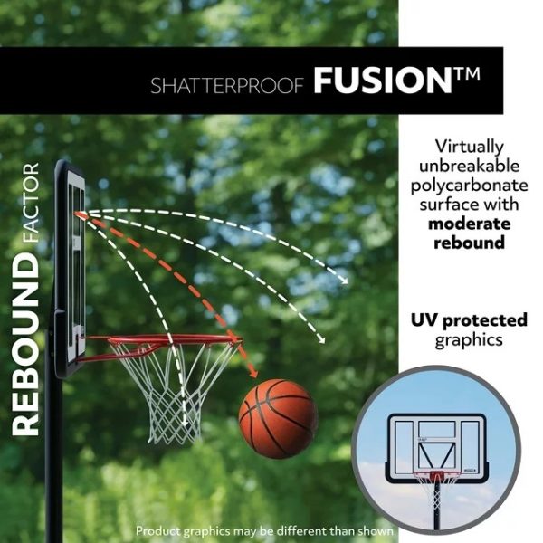 Lifetime Adjustable Portable Basketball Hoop, 46 inch Polycarbonate