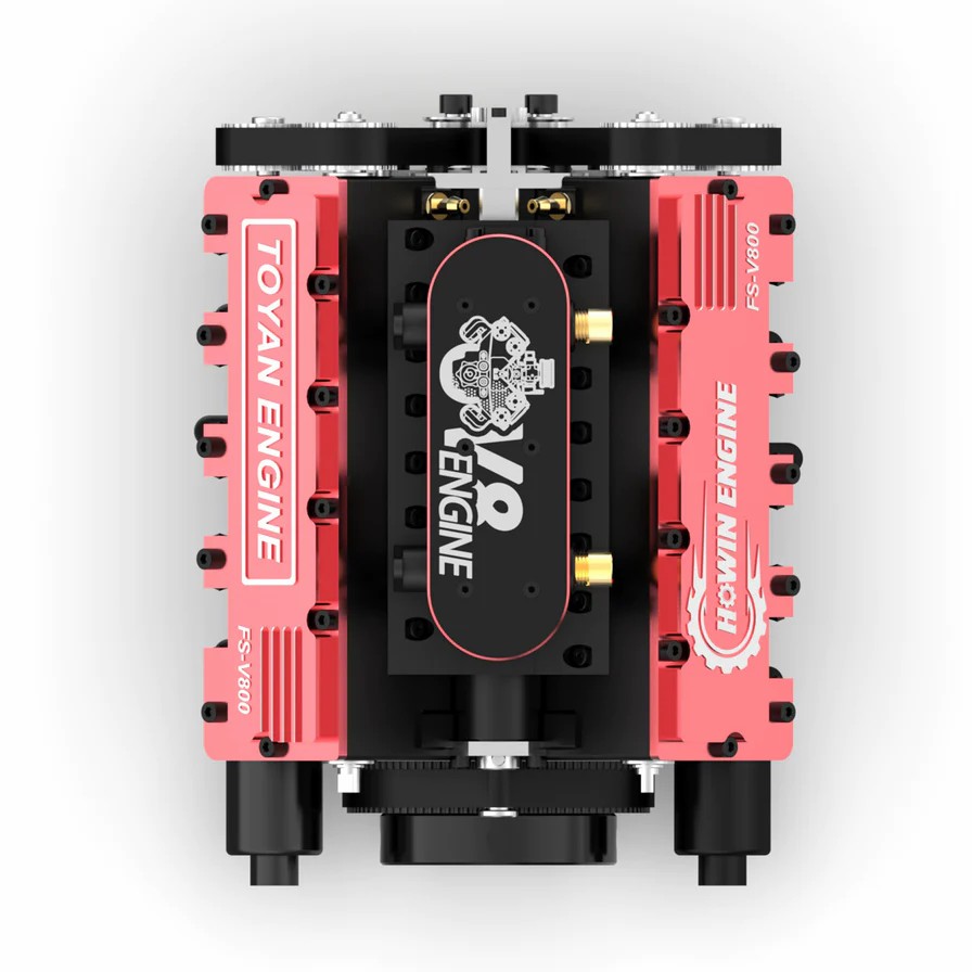 V8 Engine FS-V800 28cc Nitro Engine – Build Your Own V8 Engine – V8 Engine Model Kit That Works