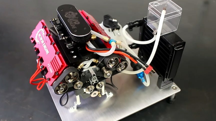 V8 Engine FS-V800 28cc Nitro Engine – Build Your Own V8 Engine – V8 Engine Model Kit That Works