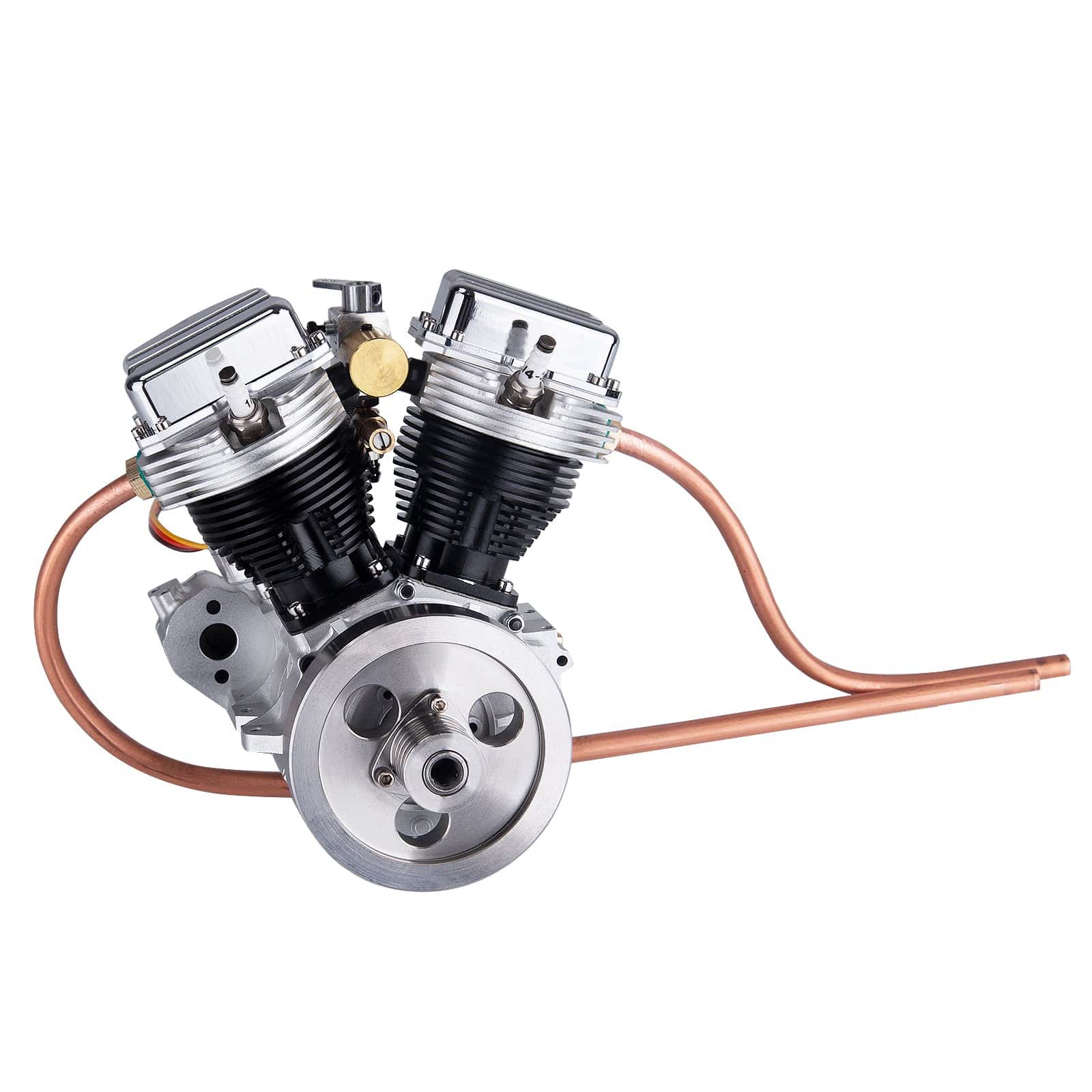 CISON FG-VT9 9cc V2 Two-Cylinder Four-Stroke Air-cooling Gasoline Motorcycle Engine with Base Air Filter Set