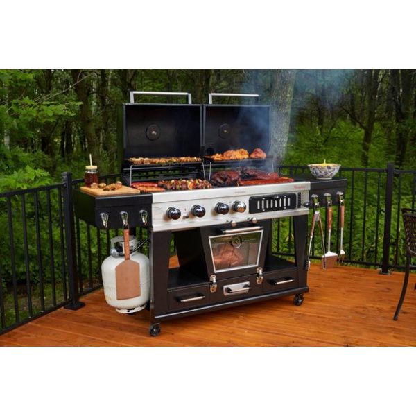 Pit Boss Memphis Ultimate 4-in-1 Gas & Charcoal Combo Grill with Smoker (Clearance Sale Last 120pcs)