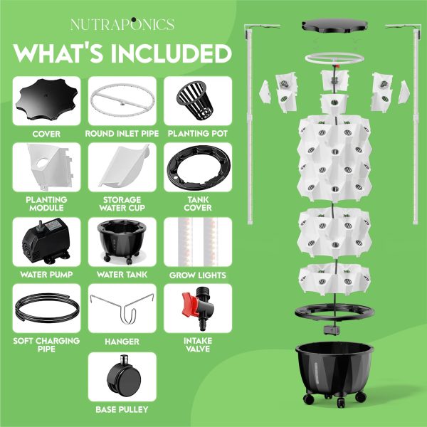 System Automated Aeroponic Vertical Garden Tower