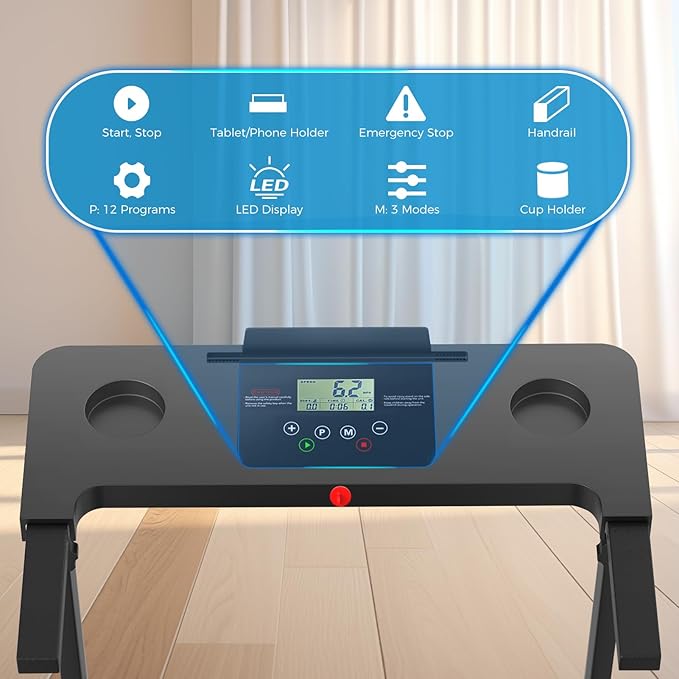 Portable Foldable Treadmills for Home, Small Folding Treadmill for Home