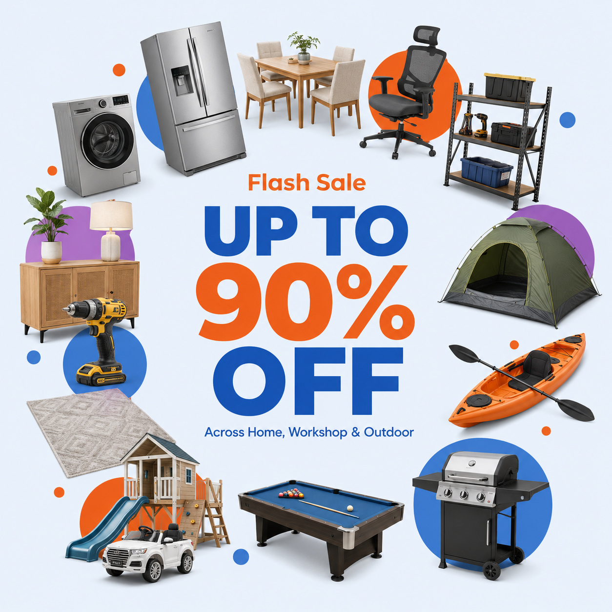 Up to 90 percent off promotion