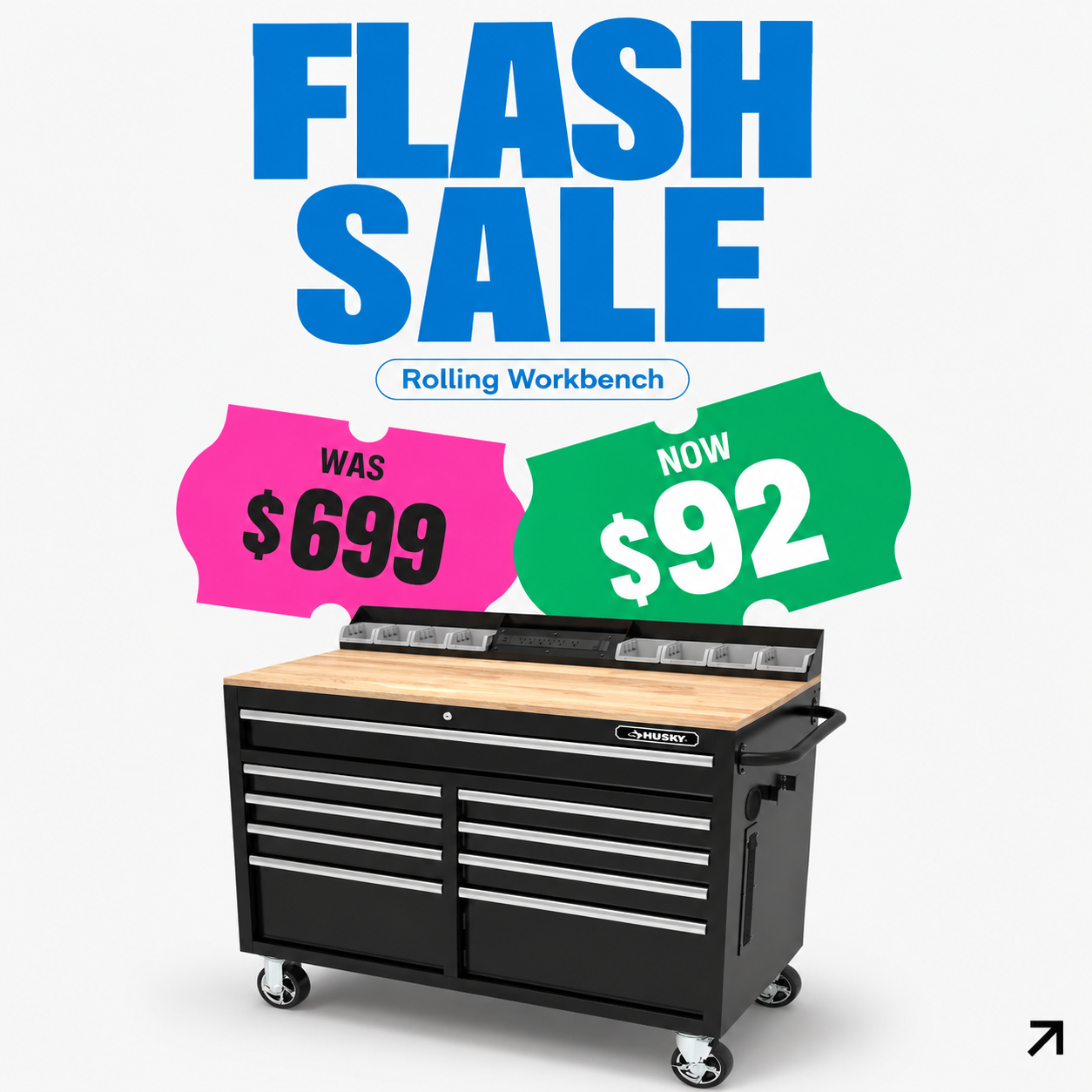 Rolling workbench promotion